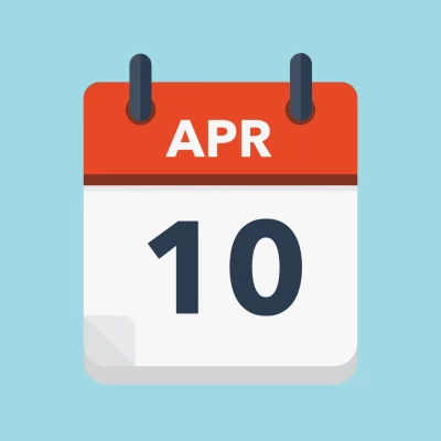 Calendar icon showing 10th April