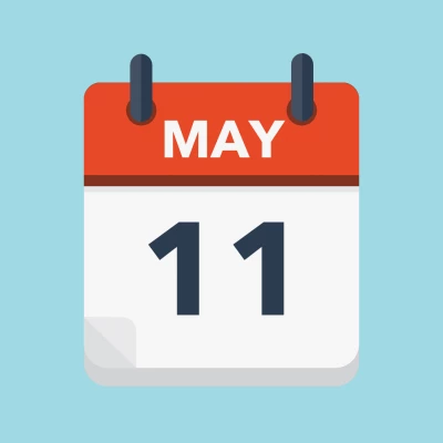 Calendar icon showing 11th May