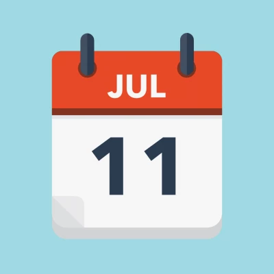 Calendar icon showing 11th July