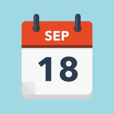 Calendar icon showing 18th September