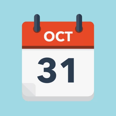 Calendar icon showing 31st October